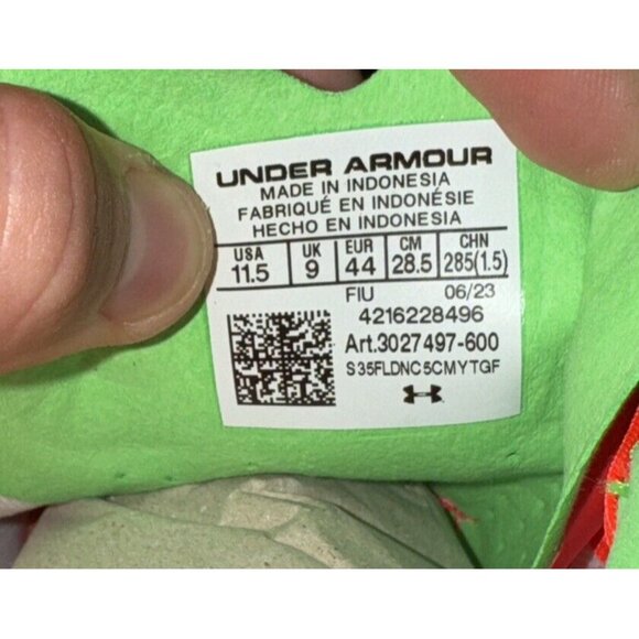 Under Armour Magnetico Pro 3 FG Womens Soccer Cleats Size 11.5 Red Green Blue - Picture 8 of 8
